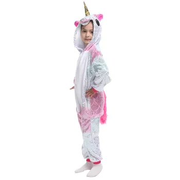 4 6 8 10 12 Ani Fete pentru Copii Unicorn Pijamale Pijamale pentru Copii Băiat Kigurumi Pijama Amuzant Cosplay Costum Homewear îmbrăcăminte de noapte