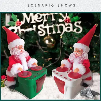 4.72*5.91*9.84 în Electric Moș Crăciun Doll Răsucite Hip Cântând Și Dansând Jucărie Pentru Copii Cadou de Crăciun