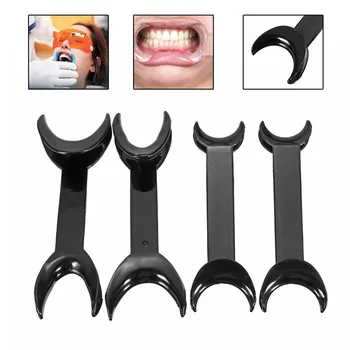 4 BUC Instrument Dentar Formă de T Intraorale Obraz, Buze Retractor Deschizator Cap Dublu Ortodontic, Dintii Gura Deschizator de Dimensiuni Mici+Mari