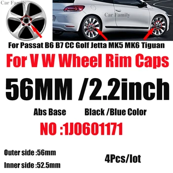 4 BUC pentru VW Masina Emblema Butuc Roata Capac Acoperă 5.6 CM 56MM 2.2