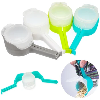 4 buc Pungă de Plastic de Etanșare Seal Toarnă Alimentare Sac de Depozitare Clip Alimente de Etanșare Efect de Clip Clemă de Instrumente de Bucatarie