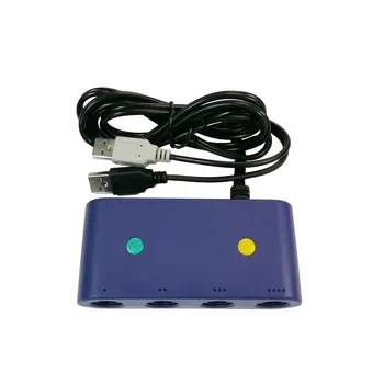 4 porturi Player pentru GameCube Controller Adaptor pentru Wii-U pentru a comuta NS sau PC-ul Convertor Adaptor cu Acasă și funcția turbo