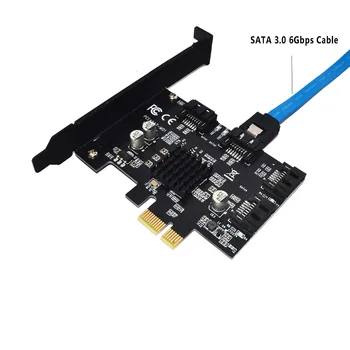 4 Porturi SATA 6Gbps PCI Express Controler Card PCI-e SATA III Adaptor/convertor cu radiatorul de Expansiune Adaptor de Bord pentru PC