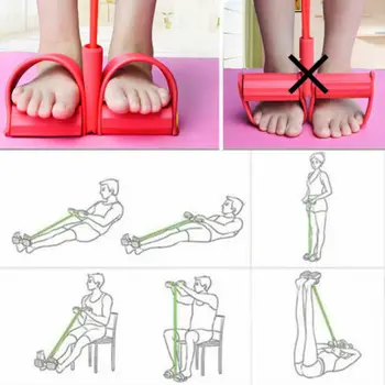 4 Tub de Fitness Guma Benzile de Rezistență Latex Pedala Practicanta Sit-up a Trage Coarda Cadouri Benzi Elastice Echipamente de Yoga Pilates Antrenament