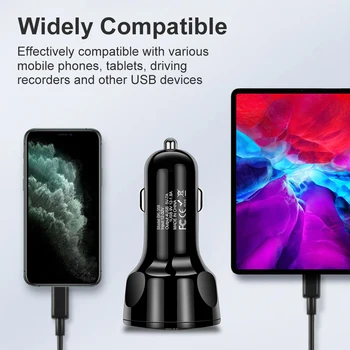 4 USB Masina Încărcător Rapid de Încărcare pentru Încărcător de telefon de Interior Accesorii pentru ipad Samsung Xiaomi iPhone