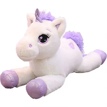 40/60/80cm Unicorn de Pluș Jucărie Moale de Pluș Unicorn Curcubeu Papusa Animal Cal de Jucărie, Animale, Desene animate, Baby Doll Copii Cadou de Ziua de nastere