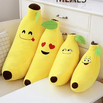 40-80CM Amuzant, Creativ Banane Umplute Pernă Moale Perna de pe Canapea Copil Minunat Papusa de Plus Copii, Fructe, Jucarii Copii, Cadouri de Ziua de nastere