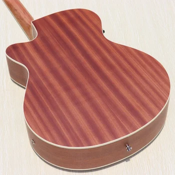 40 inch full okoumé corp din lemn chitara acustica electrica secțiune de design finisaj mat cu 6 corzi chitara folk, cu acces gratuit la concert sac