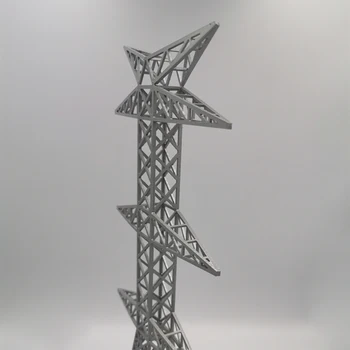 40 x 6.9 x 6.9 cm DIY Nisip Masă Electrică Turn Model Turn de Transmisie Decor miniaturi peisaj - Gri Argintiu