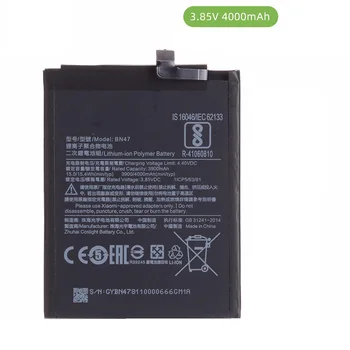 4000 mAh Baterie Telefon BN47 pentru Xiaomi Mi A2 Lite Redmi 6 Pro de Înaltă Calitate, Bateria de Înlocuire Baterii Reîncărcabile