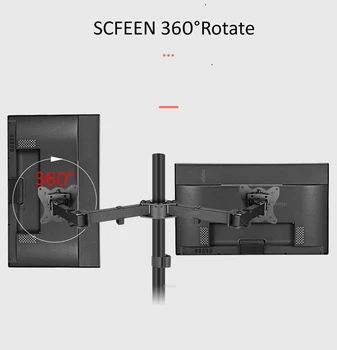400mm DL-T902-240 Suport de birou de Mișcare Completă de 360 de Grade de oțel Monitor Titularul 10