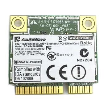 40cm MHF4 Antene + AW-CB160H BCM94360HMB BCM94360 Jumătate Mini PCI-express 802.11 AC 1300Mbps Wireless WIFI WLAN Bluetooth4.0 Carte