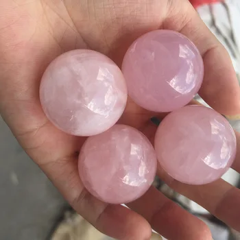 40mm naturale frumoase roz piatra de cristal minge ovală de cadou de Crăciun