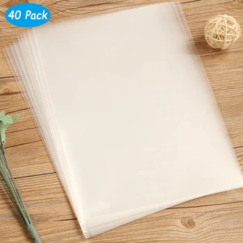 40PCS L-Tip Dosar de Plastic - 18C Transparent Document Clar Folder pentru Hârtie format A4 Mâneci