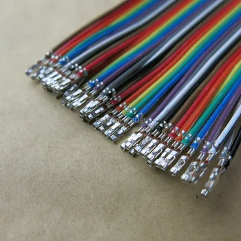 40pcs/lot/trupa 50cm Lungime Dupont Cablu de Sârmă de sex Feminin-de sex Feminin Pin Conector de 2,54 mm Panglică Curcubeu poate fi personalizat