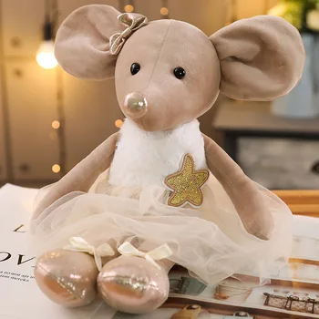 42CM Desene animate Drăguț Rat Fericit Mouse-ul Balet Rat Mouse-ul Jucărie de Pluș Nunta Papusa de Carpa Nunta Mouse-ul Acasă Decorare