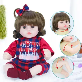 42cm Renăscut Baby Doll Adorabil Moale Vinly Silicon Realiste de Simulare pentru Copii Bebe Papusa Jucării Pentru Fete