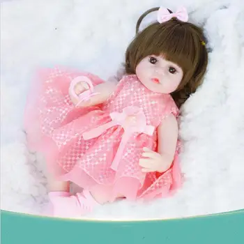 42cm Renăscut Baby Doll Adorabil Moale Vinly Silicon Realiste de Simulare pentru Copii Bebe Papusa Jucării Pentru Fete