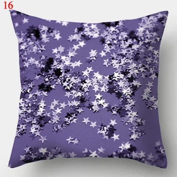 45*45cm Violet Geometrice Decorative față de Pernă față de Pernă Moderne Poliester Pernele de Acoperire Florale, Decor Acasă Pillowcover