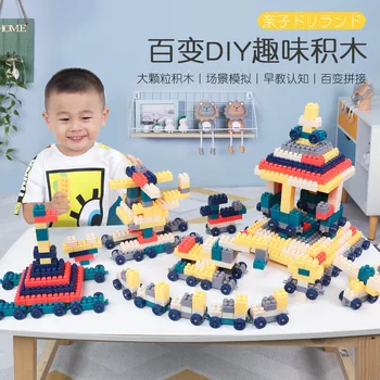 450 buc DIY proiectare constructii blocuri jucarii pentru copii baieti copii set de constructii de Mari Dimensiuni caramida de învățământ palatul model