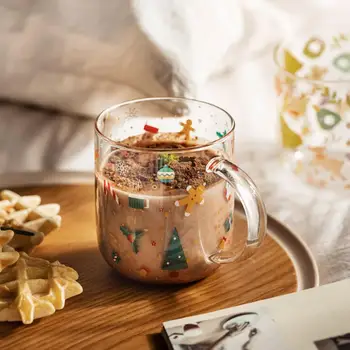 450ml Creative Sticlă de Băutură Ceașcă Elan Pădure Cana de Cafea cu Lapte Ceașca Cu Mânerul Nu Inversat Bucătărie Petrecere Drinkware Halbe de Bere