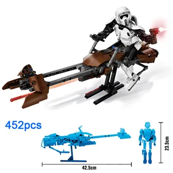 452pcs Star Wars Lupta Generalul Grievous Cu Săbii laser Model Mandalorian Construibil Bloc Figura Sturmabteilung Jucarii