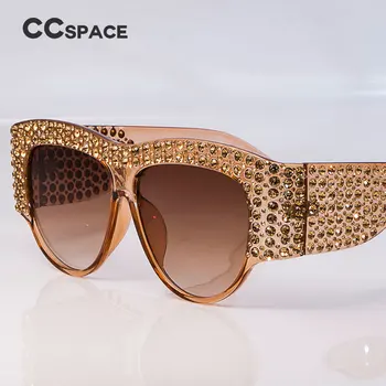 45482 CCSPACE Supradimensionate Stras Cadru Pătrat ochelari de Soare Pentru Femei Diamant Strălucitor Ochelari de Brand Designer de Moda de sex Feminin Nuante