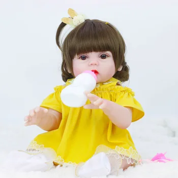 45cm Păpuși pot pipi copil bebe papusa reborn Simulare de Păpuși pentru Copii din Silicon Moale Renăscut Copilul Jucării pentru Copii pentru Fete Pentru Copii