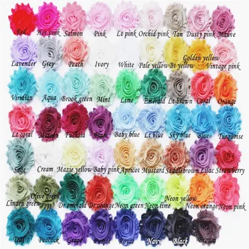 45yds/6colors/ lot mai Nou 114 culori solide ponosit flori solid simplu chic uzat șifon flori de trandafir trim stoc prin curte