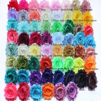 45yds/6colors/ lot mai Nou 114 culori solide ponosit flori solid simplu chic uzat șifon flori de trandafir trim stoc prin curte