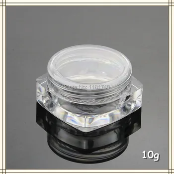 48pcs/lot 10g Jar din material Plastic Piața,10ml Gol Clar Crema Borcan,Cosmetice Recipiente pentru mostre,Lotiune Borcane Transport Gratuit