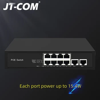 48V Rețea POE Switch Ethernet 10/100/1000Mbps 5/8/10ports IEEE 802.3 af/at Potrivit pentru camera IP/Wireless AP/CCTV aparat de fotografiat 250m