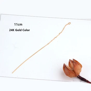 4BUC 11CM Aur de 24K Culoare Platină Culoare Alama Cercel Linie pentru a Face Bijuterii Constatările Accesorii