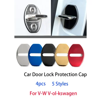 4buc Accesorii Auto Door Lock Capac de Protecție pentru VW Volkswagen CC T-ROC Golf 4 5 6 7 Sharan Passat B5 B6 B7 Polos Tiguan R-Line