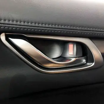 4buc Auto Interior Ușă Laterală Mâner Capac Castron Trim Argintiu din Plastic se Potrivesc pentru Mazda CX-5 2017 2018 2019