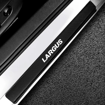 4buc Auto-Styling 4D Fibra de Carbon Pragul Ușii Placa Decor Autocolante, Decal Accesorii Pentru Lada Niva X Ray Granta Largus