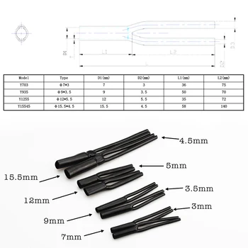 4BUC Cablu Pantaloni 7mm 9mm, 12mm 15.5 mm Difuzor Audio Cablu de Sârmă Pantaloni Cizme Y Splitter Gâfâi HIFI DIY Audio Cablu