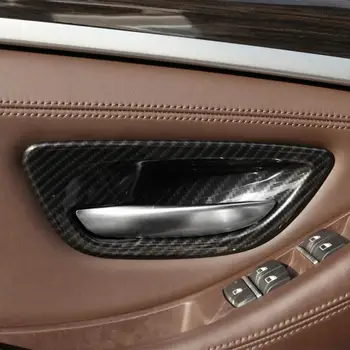 4buc fibra de Carbon Stil ABS Masina Auto Usi de Interior Castron Capac Ornamental pentru BMW Seria 5 F10 2011 2012 2013 2016