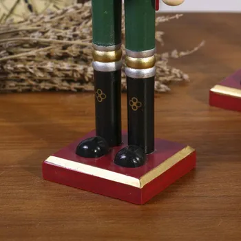 4buc/lot 30cm lemn colorat spargatorul de nuci soldat ornament pentru decoratiuni realizate manual in miniatura artizanat din lemn decor de Crăciun