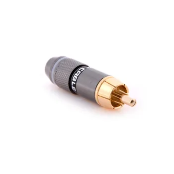 4buc/lot de Înaltă calitate placare cu aur conector RCA RCA male plug suport cablu 6mm gros