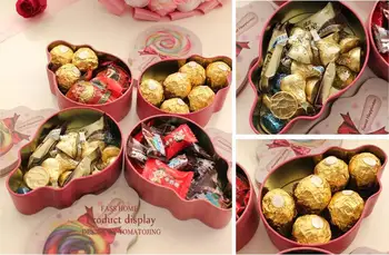 4buc/lot Lollipop small cutie de tablă manual bomboane caz Fier de Ciocolată Cutie Cadou pachet Petrecere de Nunta Decor Cutie de Bomboane