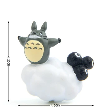 4buc/lot Vecinul Meu Totoro Kiki Kiki Livrare PVC Cat de Acțiune Figura Papusa Fulgii de Nori Rășină din Plastic Model