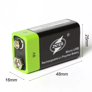 4BUC/LOT ZNTER S19 9V 600mAh USB reîncărcabilă litiu 9V baterie pentru camera drone accesorii 6F22 baterie reîncărcabilă litiu