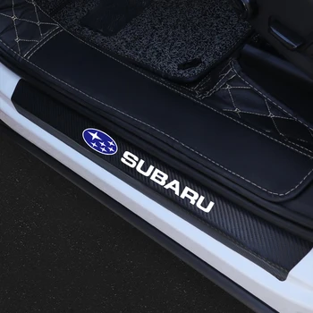 4buc Masina Pragul Ușii Autocolant Pentru Subaru Impreza wrx sti XV Outback BRZ Forester Legacy Fibra de Carbon Pragului de Ușă Accesorii