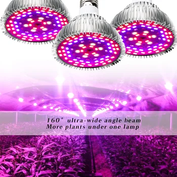 4buc/ Multe Led-uri Cresc de Lumină întregul Spectru 50W Cultivarea Plantelor de Lampa Pentru Plante de Interior Legume cu efect de Seră Flori Cresc Cort