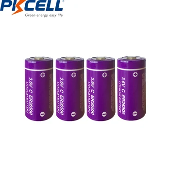 4buc PKCELL 3.6 V C dimensiune Baterie cu Litiu ER26500 9000Mah Li-SOCl2 Baterie Baterii Bateries