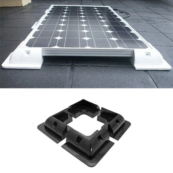 4buc RV Panou Solar Suporturi de Montare Negru de Foraj-Free Colț Suport de Sprijin pentru RV Barca Rulote