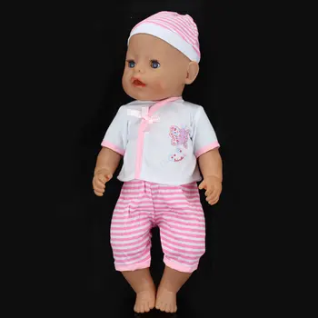 4buc/set Haine Papusa Port se potrivesc pentru 43cm/17inch baby Doll, Copii cel mai bun Cadou de Ziua de nastere(doar vinde haine)