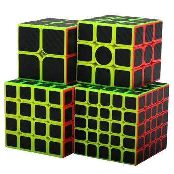 4buc ZCUBE Pachet Fibra de Carbon Fluorescență Magic Cube Set Cubo Magico Copii Creierului Adult Kit de Formare Copii Copii Cadou Jucarii