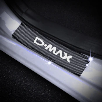 4D Fibra de Carbon Autocolant Pentru Isuzu D-MAX Masina Glafuri Usi Autocolante Auto Prag de Ușă Placă de Intrare Garda Accesorii Auto 4buc